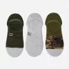 BILLABONG 3-Pack Camo No-Show Socks BLACK