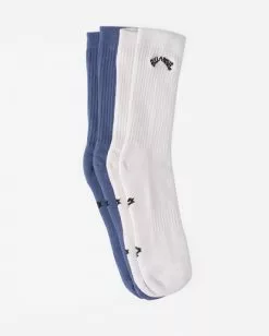 BILLABONG 2-Pack Core Crew Socks BLACK -Mens accessories Sales Store abyaa00172 billabongp pur dtl1