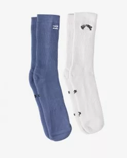 BILLABONG 2-Pack Core Crew Socks BLACK -Mens accessories Sales Store abyaa00172 billabongp pur frt1