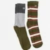 BILLABONG 2-Pack Stripe Crew Socks LIGHT GREY HEATHER
