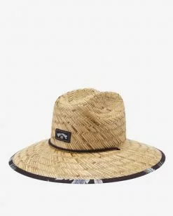 BILLABONG Tides Print Straw Lifeguard Hat DARK BLUE -Mens accessories Sales Store abyha00216 billabongp blk frt1