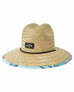 BILLABONG Tides Print Straw Lifeguard Hat DARK BLUE -Mens accessories Sales Store abyha00216 billabongp ctl frt1