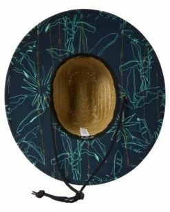 BILLABONG Tides Print Straw Lifeguard Hat DARK BLUE -Mens accessories Sales Store abyha00216 billabongp dkb dtl1