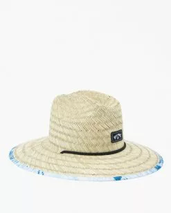 BILLABONG Tides Print Straw Lifeguard Hat DARK BLUE -Mens accessories Sales Store abyha00216 billabongp lbl sd1