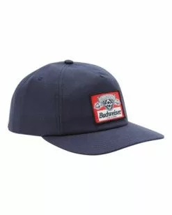 BILLABONG Budweiser Insignia Snapback Hat NAVY -Mens accessories Sales Store abyha00233 billabongp nvy sd2