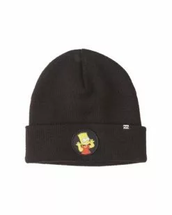 BILLABONG The Simpsons Bart Beanie BLACK -Mens accessories Sales Store abyha00311 billabongf blk frt1