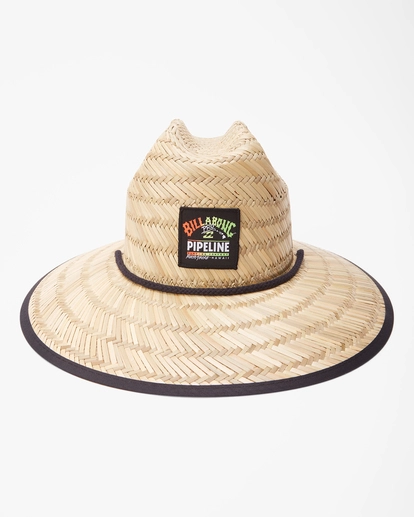 BILLABONG Pipeline Tides Print Straw Lifeguard Hat NATURAL 2 BILLABONG Pipeline Tides Print Straw Lifeguard Hat NATURAL - immagine 2