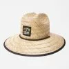 BILLABONG Pipeline Tides Print Straw Lifeguard Hat NATURAL