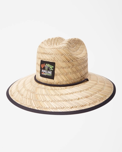 BILLABONG Pipeline Tides Print Straw Lifeguard Hat NATURAL 1 BILLABONG Pipeline Tides Print Straw Lifeguard Hat NATURAL