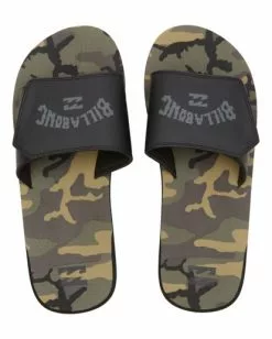 BILLABONG All Day Impact Print Slide Sandals CHARCOAL