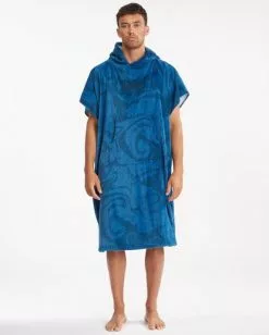 BILLABONG Hooded Towel AQUA -Mens accessories Sales Store abyww00116 billabongw nvy frt1
