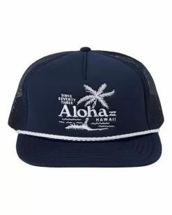 BILLABONG Hawaii Trucker Hat NAVY -Mens accessories Sales Store mahw1bdr billabongp nvy frt1