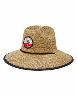 BILLABONG California Native Rotor Tides Straw Lifeguard Hat CALIFORNIA